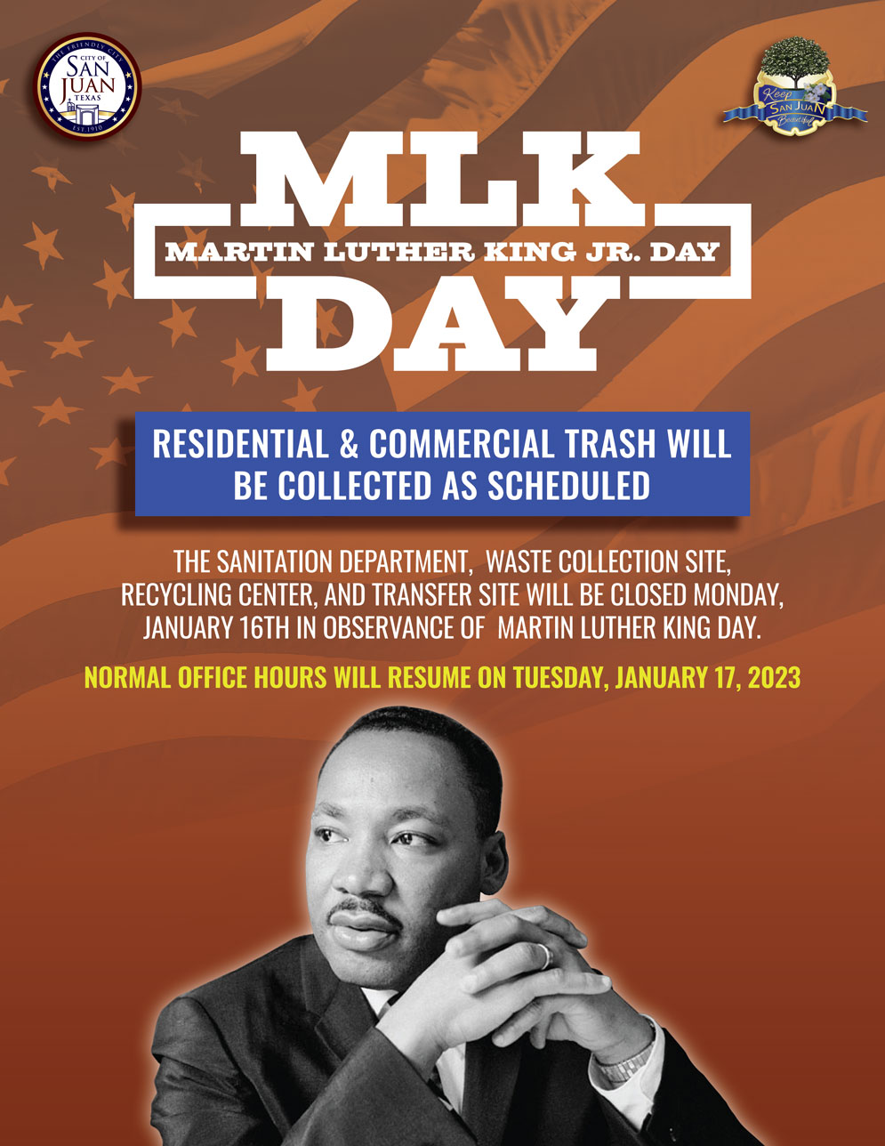 Holiday Closure: Martin Luther King Jr. Day
